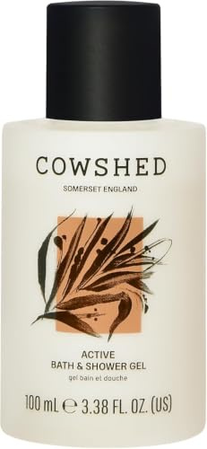 Cowshed Bath & Shower Gel 100ml, Lemongrass & Ginger | Active Body Wash For Women, Invigorating Lemongrass & Ginger Scent, Sulphate & Silicone Free, Travel Size Toiletries