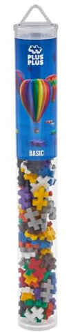 Plus-Plus - Basic Mix Tube de 100 Pièces Jeu Educatif de Construction et Créativité en 2D/3D, PP4023