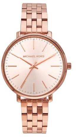 Michael Kors MK3897 - Orologio analogico al quarzo, da donna, con cinturino in acciaio inox, Oro rosa/38 mm, Pyper MK3897
