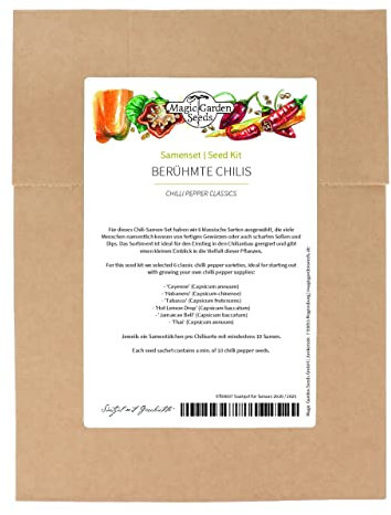 Berühmte Chilis - Samenset mit 6 klassischen scharfen Sorten