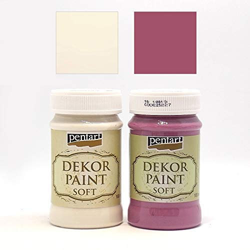 Zita`s Creative Dekor Paint Chalky Set 2x100ml - Set 2. Kreidefarbe, Vintagefarbe, Mattfarbe, Bastelfarbe
