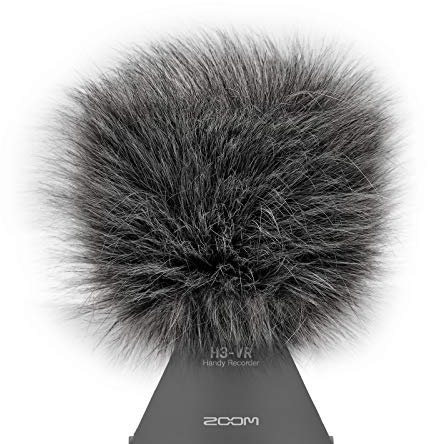 Gutmann Mikrofon Windschutz Fell für Zoom H3-VR Grey Handgefertigt in Deutschland