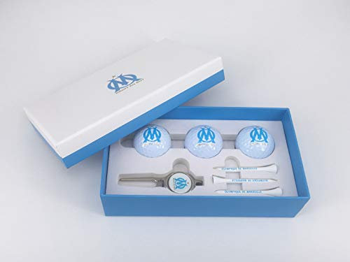 Om FF Set Golf Olympique de Marseille Adulte Unisexe, Blanc Bleu, Normal
