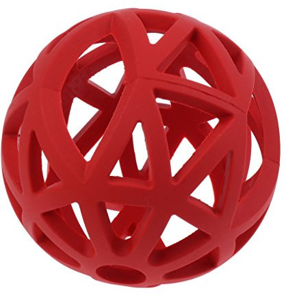 LOVIVER Pet Puppy Ball Spielzeug Behandelt Und Zähne Training Spielzeug, Rot - S