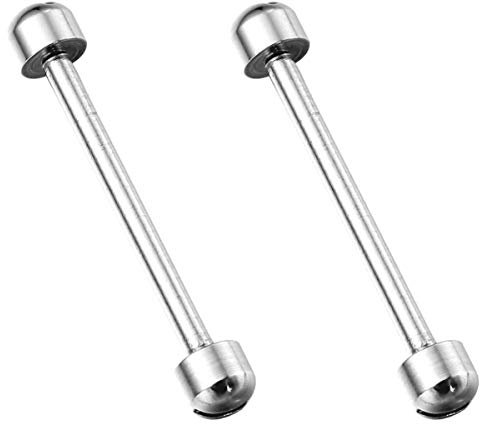 2pcs Goupilles de Bracelet de Montre, Montres à Barre à Ressort Réparation de Bracelet de (Taille 18) Goupilles de de (Steel Color)