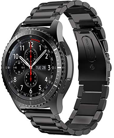 Syxinn - Correa de Reloj 22 mm para Galaxy Watch 46 mm/Gear S3 Frontier/Classic, Banda de Acero Inoxidable, Metal Deportivo para Huawei Watch GT 3/GT 2, Moto 360 2nd Gen