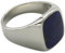 Feiner Siegelring aus 925er Silber mit Lapislazuli, Größe:66 (21 mm)