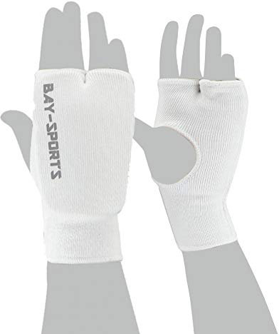 BAY Karatehandschuhe Training Light Karate Ju-Jutsu waschbar (weiß, XS)
