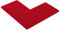 PANA® Chenille Duschvorleger mit Eckausschnitt • Badteppich für Eckduschen • Badematte rutschfest • L-förmiger Duschvorleger für eckige Dusche • Farbe: Rot • Maße: 50x100x100 cm