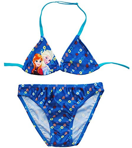 alles-meine.de GmbH Bikini/Triangel Bikini - - Frozen/die Eiskönigin - Größe 4 bis 5 Jahre - Gr. 110 bis 116 - für Mädchen Kinder - blau & türkis/Zweiteiler - zweiteili..