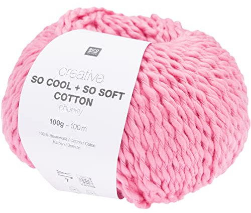 Rico Design Creative So Cool + So Soft Cotton Chunky, 100 g, ca. 100 m Pink