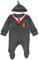Lizenzierter Harry Potter Baby-Strampler mit Mütze Gryffindor für Jungen oder Mädchen, anthrazit, 6-9 Monate