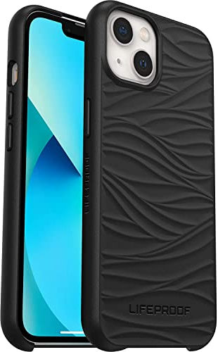 LifeProof Wake Hülle für iPhone 13, stoßfest, Sturzschutz bis 2 Meter, schlanke schützende Hülle, Nachhaltig hergestellt aus recyceltem Ozeanplastik, Schwarz