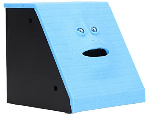 Nimomo Gesicht Bank Sparschwein, Face Bank, Neuheit Geldsparbox Plastic Coin Eating Children Funny Money Saving Collection Sparschwein Geburtstagsgeschenk Spielzeug Dekoration (Hellblau)