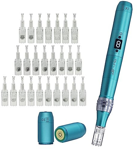 TBPHP P20RL Derma pen Wireless with 25 Replacement Cartridges And 7 Speed Dermapen with 3 Batteries