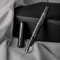 Hongdian N7 Piston Fountain Pen, Iridium Long Edge Fine Nib Gray Color Barrel, Smooth Writing Instrument with Metal Pen Case