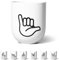 FYNGERS | HANG LOOSE, SHAKA | Becher mit Handzeichen | Matter Becher aus Porzellan | Perfekte Kaffeetasse oder Teetasse | Super Geschenk (Hang Loose)