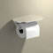 Papierrollenhalter, Aluminium-Toilettenpapierständer, 3M-Klebeband, Papieraufhänger, glänzender Halter, kostenlose Stanzteile (Argento 200–100 mm)