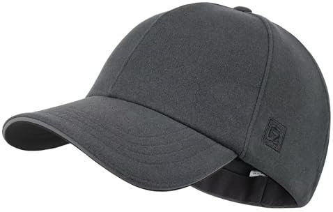 GADIEMKENSD Winter Reflective Fleece Hat with Adjustable String for Unisex Warm Winter Baseball Cap Soft Cold Hats Beanie for Hiking Running Travel Horse Workout Dark Grey