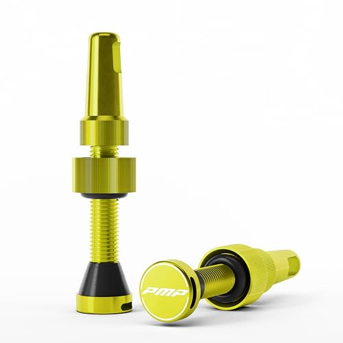 PMP Universelle Tubeless-Mountainbike-Ventile mit integriertem Kernentfernungswerkzeug, konische Basis kompatibel mit Mousse, erweiterte Zwinge für die Verwendung ohne Werkzeug, Presta-Standard, 50