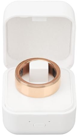 Smart Ring, Roségold-Gesundheits-Tracker, Multifunktionale Körpertemperatur, Schlaf-Tracker, Schrittzähler, IPX8 Wasserdichter Fitness-Ring mit Ladegerätetui (20)