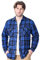 Iris Sprite Chemises à Carreaux pour Hommes Chemise à Carreaux en Flanelle Chemise décontractée à Carreaux Casual Manches Longues avec Poches(M502-Bleu, L)