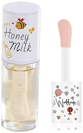 Crystal Jelly feuchtigkeitsspendendes Lippenöl, feuchtigkeitsspendendes Lipgloss-Set, aufpolsternder Lippenölbalsam, langanhaltende, leuchtende Öl-Lippenpflege | lip oil | lip gloss(Honigmilch)