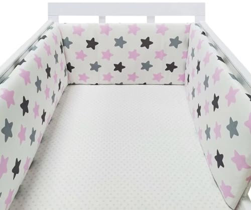 Evimstil Baby Bettumrandung Nestchen Babybett Umrandung Bettumrandung Babybett, Umrandung Babybett, Babybett Umrandungen, Nestchen Babybett Kinderbett Umrandung, Größe: ca. 30x200cm R