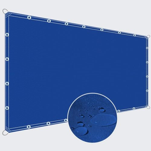 ZQXFZ Voile D Ombrage Rectangulaire 190x180cm Couche ImperméAble Polyester(160g/㎡) Livré avec Corde et Serre-CâBles pour Piscine, Terrasse -Bleu Royal.
