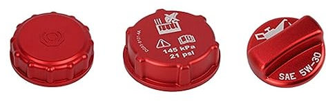 Lskjzzn Auto Motor Wasser Tank Bremsflüssigkeit Motoröl Abdeckung Dekoration Aluminium Kompatibel for Ford Bronco 2021 2022 Zubehör