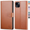 SkyDuck for iPhone 15 6.1 Phone case with [RFID Blocking][Credit Card Holder] with 1 Tempered Glass Screen Protector,PU Leather Flip Book Protective Cover Women Men for Apple 15 cases Light Brown