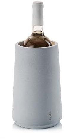 Weinkühler 'Eiskar' aus Beton in 5 Farben | für Flaschen mit bis zu 9,5cm ⌀ | Premium Flaschenkühler Handmade in Germany (hellblau)