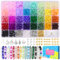 Funtopia Abalorios para Hacer Pulseras, 36 colores 1060 Pizas de 8mm Cuentas Redondas de Cristal para Pulseras, Kit de DIY Manualidad Fabricación con Caja y Dijes