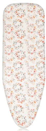 Pottwal Housse de Planche à Repasser Haut de Gamme pour Un Repassage Rapide et Facile, Adaptée aux Fers à Vapeur, Petite Dleur Écrasée, 36-40cm x 116-120cm (Taille L)