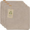 Miqio Design Filz Sitzkissen eckig mit Antirutschnoppen | 35cm | 4er-Set | Indoor und Outdoor | Nachhaltig aus recycelten PET Flaschen | Waschbare Stuhlkissen rutschfest | Beige
