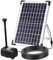 Yardenfun Solar Wasserpumpe 12 W Effiziente Teichbrunnenpumpe Mit Integriertem Filter Und UV Lampe Für Ihren Gartenbrunnen Ideal Für Solarbetriebene Wasserspiele Und Außenanlagen