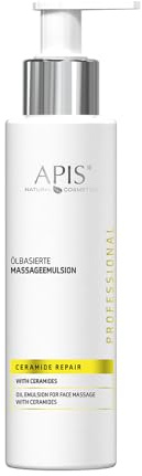 APIS Ceramide Repair Öl-Emulsion zur Gesichtsmassage 150 ml mit Ceramiden 3 und 6-II, Omega-3-6-9-Säuren, Squalan und Sheabutter – Regeneration, Feuchtigkeit und Straffung der Haut
