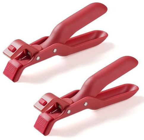 2Pcs Non-Slip Bowl Holder Clip Heat Resistant Anti Scald Clip Multifunctional Bowl Gripper Sturdy Silicone Hot Plate Gripper for Hot Bowl Dish Plate