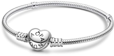 Ruaidhra Moments Herz Charms Anhänger Armband Damen Sterling Silber 925,Charm für Armbänder,Schlangenkette,Bettelarmband,Bracelet for Women,Geburtstagsgeschenk,Geschenk für Frauen,20cm