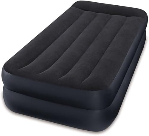 INVOGA BLU WAVE materasso gonfiabile singolo 99x191x42 cm con pompa elettrica integrata e cuscino integrato – letto gonfiabile singolo ideale per tenda campeggio e lettino gonfiabile