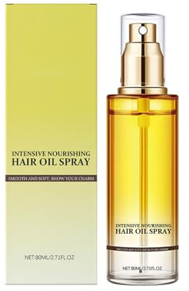 Intensiv Pflegendes Haaröl Spray, Pflegendes Öl Sprays für Kopfhaut und Haare zu Frizz neigendes Haar, Feuchtigkeitsspendendes Haar ÖL, für Ultimativen Glanz & Geschmeidigkeit