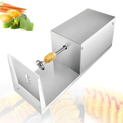 EpyGnom Kartoffelspiralenschneider Edelstahl Elektrisch Multifunktionaler verwandelt Obst und Gemüse in dekorative Spiralen Ringe und Locken für Buffets Partys und Kindergeburtstage
