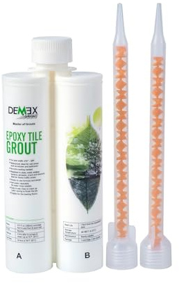 Epoxid-Fugenmörtel für Fliesen und Stein, wasserfest, flecken-, schimmel-, riss- und chemikalienbeständig, für Boden und Wand, gebrauchsfertig, leicht aufzutragen und zu (Beige, Sanded, 1 pk)