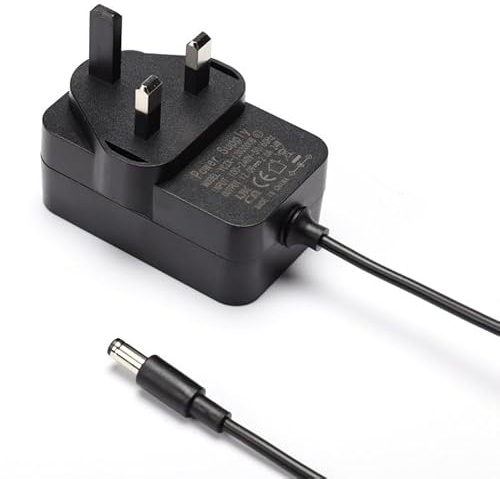UK 12V 1A DC Power Supply Charger Adapter 1.3M Charging Cable | Offers overheat, overcurrent, overvoltage & short-circuit protection. Outer fire-resistant, inner flame-retardant