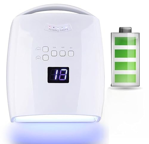 UV Nail Lamp, 96W/66W/54W Rechargeable Nail UV Lamp Gel Polish Dryer LED Light for Nails Nail Art Lamp(10)