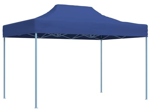 vidaXL Party-Zelt Blau 280 x 410 x 315 cm Oxford-Stoff, Garten und Terrasse, Veranstaltungszelt, tragbares Outdoor-Vordach, UV-beständiges Zelt, schneller Aufbau, windresistentes Zelt