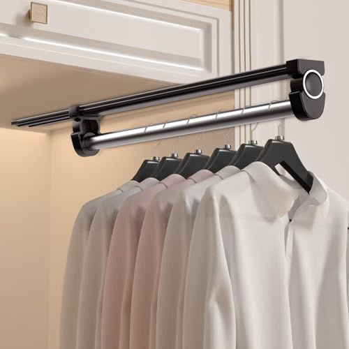XJYSTROM Tringle De Penderie Extensible, Porte-Cintre Coulissant, 260mm | Tringle Coulissante Penderie 26-55Cm, Tringle Télescopique De Stockage Pour Les Armoires Et Les Zones De Rangement