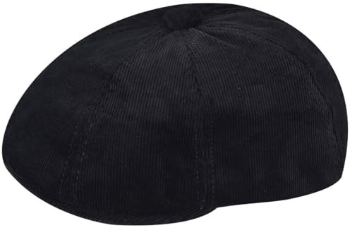 Kangol Unisex Cord Hawker Schirmmütze, Schwarz (Black Bk), 58