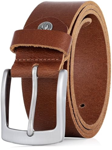 LINDENMANN Ledergürtel Herren, cognac 40 mm Vollrindleder, casual und hochwertig verarbeitet, für Alltag und Büro