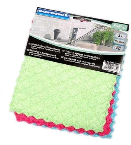 Coronet Microfaser-Schwammtuch, 3-er Pack
